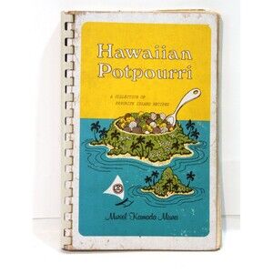 Hawaiian Potpourri Cookbook Muriel Miura Island Recipes Vintage PB Spiral Book